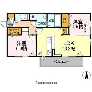 プレジデント持田 A棟【A307号室】の間取り