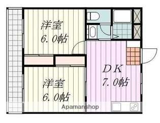 コーポラスTOKUYOSHI【3階】の間取り