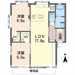 フォブール松本【1階】の間取り