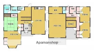 愛媛県東温市見奈良【一戸建】の間取り