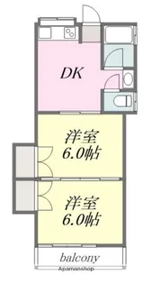 本田ビル【3F南号室】の間取り