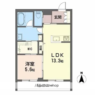 リコリス中一万【2階】の間取り