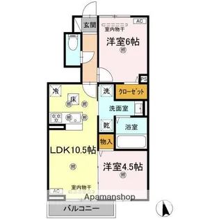 ペガサスルーチェ【1階】の間取り