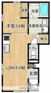 エルミタージュ【101号室】の間取り