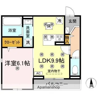 グレイス北持田【1階】の間取り