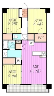 レーベン御宝町アルビオ・タワー【4階】の間取り