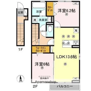 D-room SachiⅢ【2階】の間取り