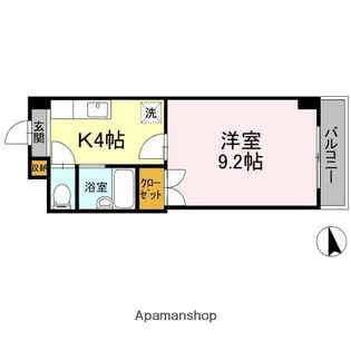 フィオーレ松山【4階】の間取り