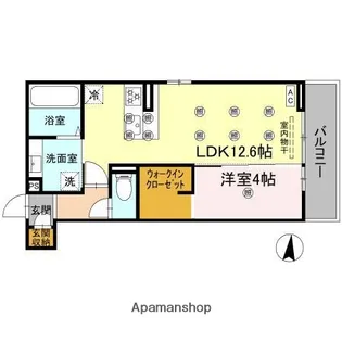 クランツ北井門B【2階】の間取り