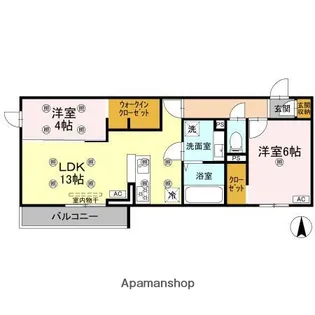 クランツ古川西A棟【2階】の間取り