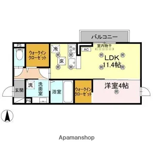 クランツ古川西 B棟【1階】の間取り