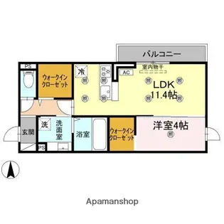 クランツ古川西 B棟【3階】の間取り