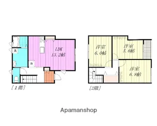 キャトルセゾン道後【B号室】の間取り