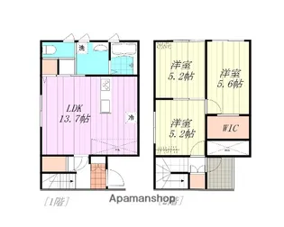 キャトルセゾン道後【C号室】の間取り