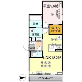 クランツ朝生田【3階】の間取り