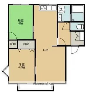 メゾンひうち【1階】の間取り