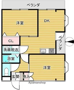 グレース河上【3階】の間取り
