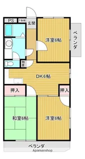 寿賀乃ハイツⅠ【3階】の間取り