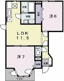 パステーク・古川 C棟【2階】の間取り