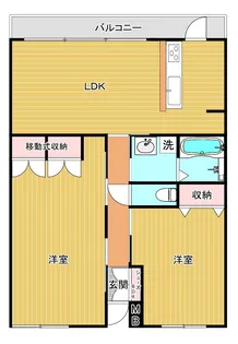 サンライズ西条【1階】の間取り