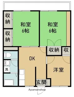 松本マンションⅢ【6階】の間取り