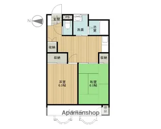 コーポ栄寿 第二ビル【4階】の間取り