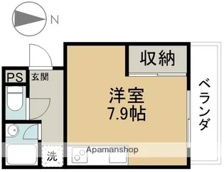 1Rの間取り画像