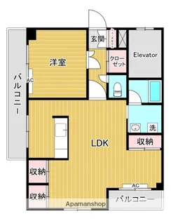 グランドハイツ西条【4階】の間取り