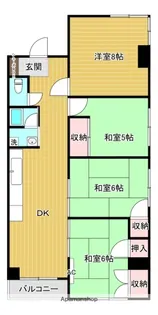 グランドハイツ西条【2階】の間取り