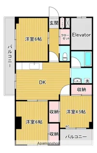 グランドハイツ西条【2階】の間取り