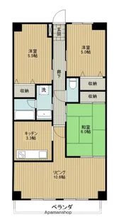 スカール喜多川【2階】の間取り