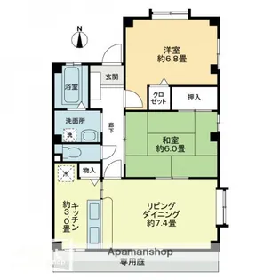 フォブールひうち【1階】の間取り