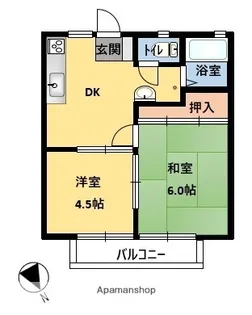 平木ハイツ【2階】の間取り