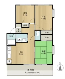 フォブール久松【1階】の間取り