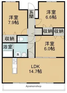 フレッサ1【5階】の間取り