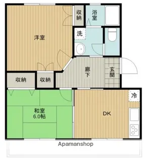 HASEハイツⅠ・Ⅱ【3階】の間取り