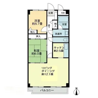 スカール西条【6階】の間取り