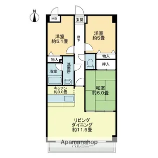 スカール西条【5階】の間取り