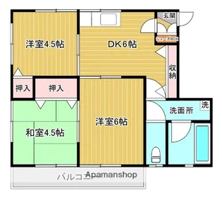 常心ハイツⅡ・Ⅲ・Ⅳ【2階】の間取り