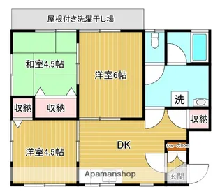 常心ハイツⅡ・Ⅲ・Ⅳ【1階】の間取り