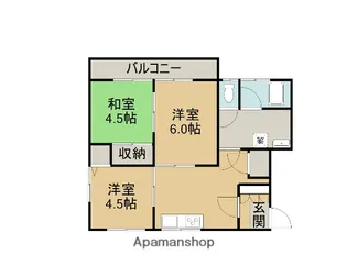 常心ハイツⅡ・Ⅲ・Ⅳ【1階】の間取り