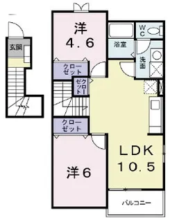 ラフレシールⅡ【2階】の間取り