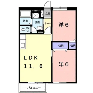 アビテ三喜・石田【2階】の間取り