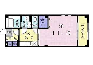 ミニョン ノンブリル【2階】の間取り