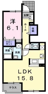 1LDKの間取り画像