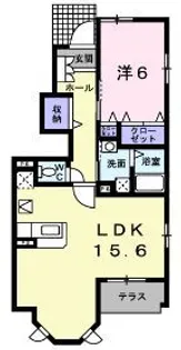 1LDKの間取り画像