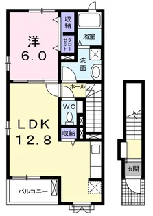 カーサ・セレーノA【2階】の間取り