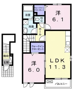 アルバ・TAKA A【2階】の間取り