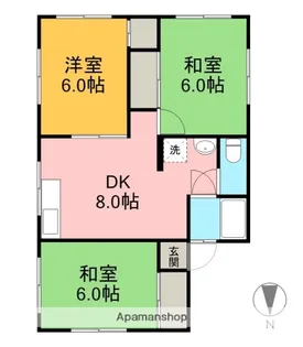 文野ハイツ【2階】の間取り