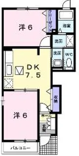 ブルーマーリン B【1階】の間取り